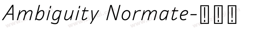 Ambiguity Normate字体转换